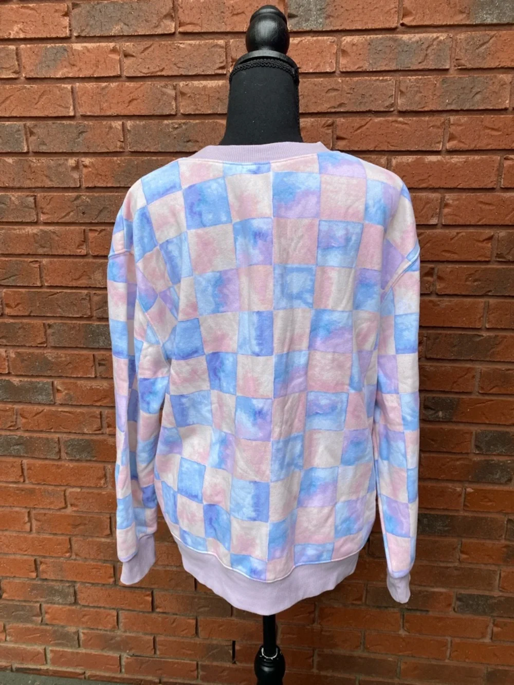 Casual Pink & Blue Crew Neck Sweatshirt M - Picture 3 of 8